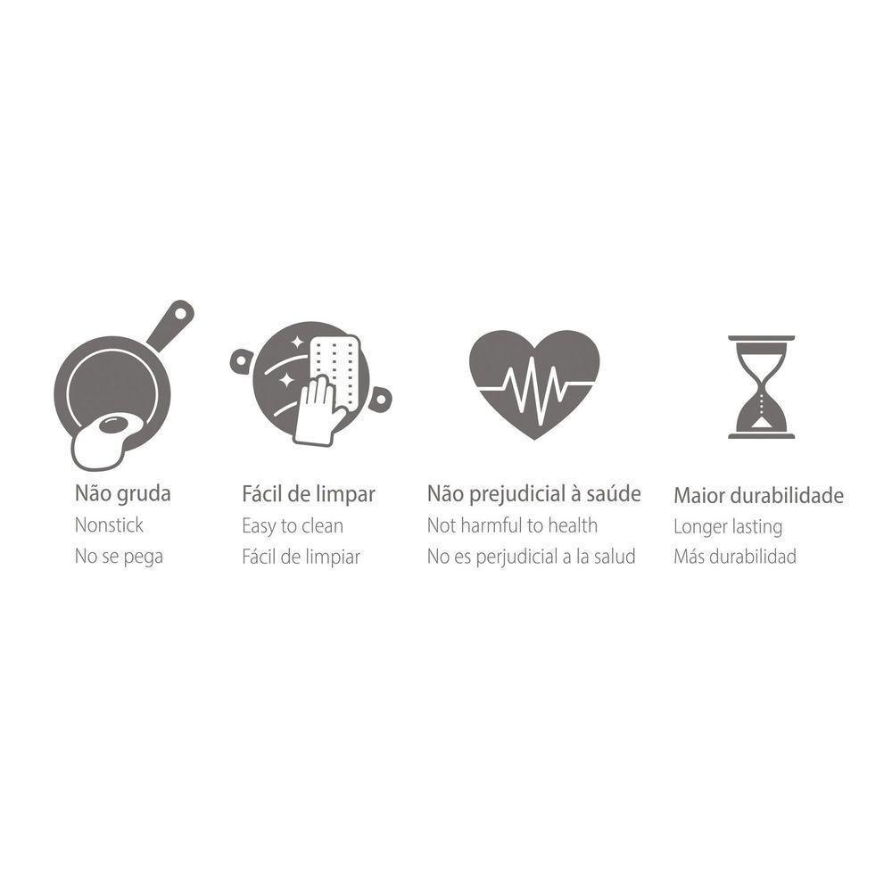 Panela De Pressão Vancouver Alumínio Revestimento Antiaderente Starflon Preta 20 Cm 4,5 L - 10