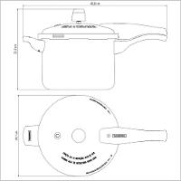 Panela De Pressão Vancouver Alumínio Revestimento Antiaderente Starflon Preta 20 Cm 4,5 L - 9
