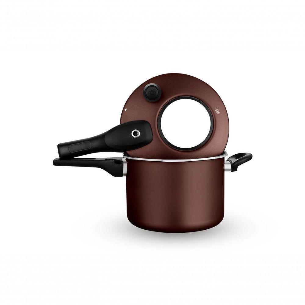 Panela De Pressão C/ Visor Superior 4.5 L Chocolate Mta 6603 - 3