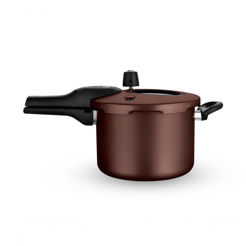 Panela De Pressão C/ Visor Superior 4.5 L Chocolate Mta 6603 - 4