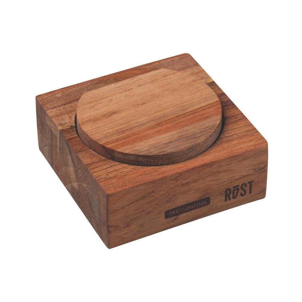 Saleiro Rost Madeira Jatobá Mesclada 12,5 X 12,5cm 13561/071 - 1