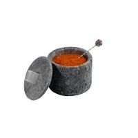 Açucareiro Farinheira Gourmet Pedra Sabão Com Colher P 7Cm - 2