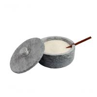 Açucareiro Farinheira Gourmet Pedra Sabão Com Colher G 12Cm - 9