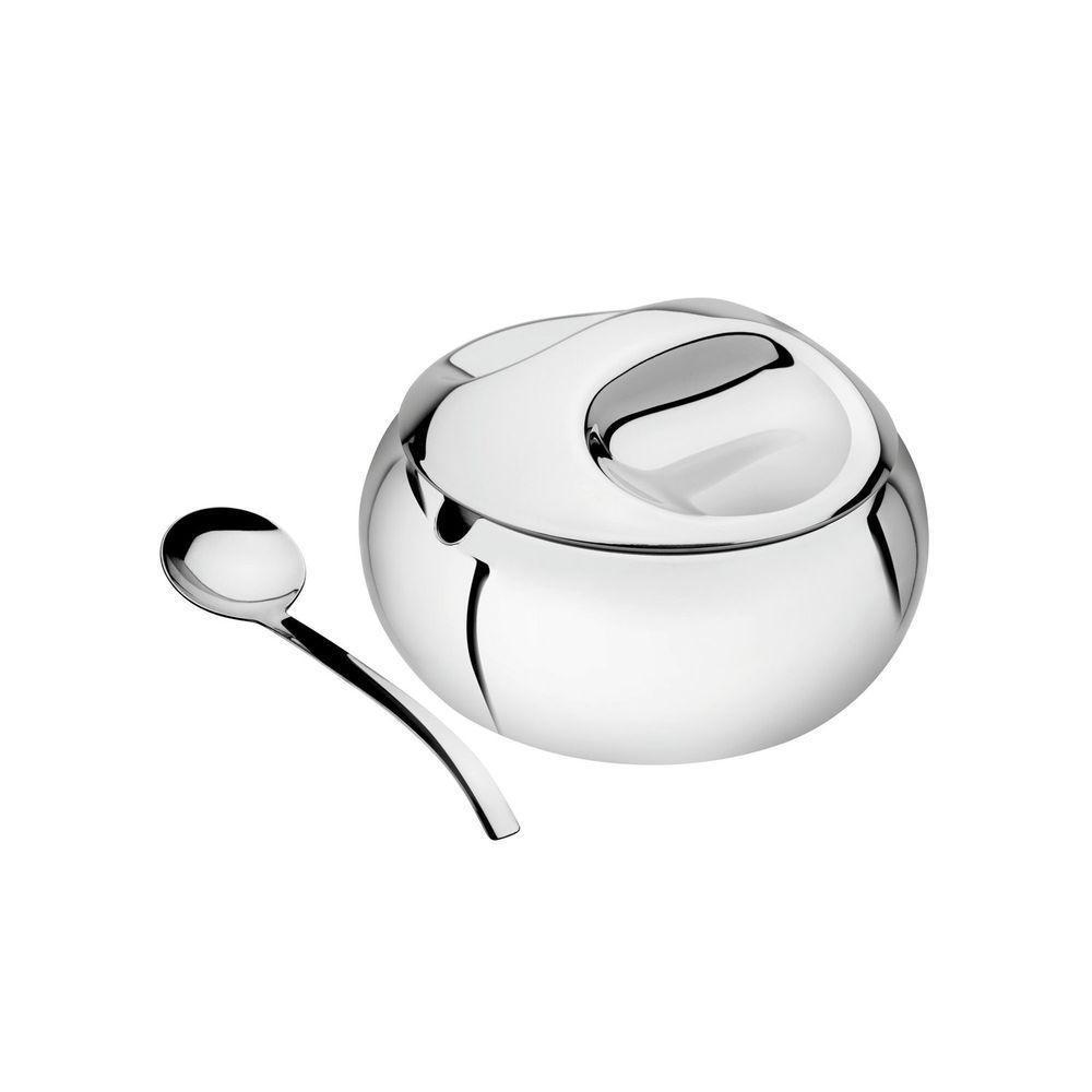 Açucareiro Linha Chá E Café Tramontina Em Aço Inox Com Colher Tramontina - 1