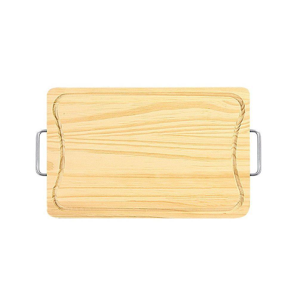 Tábua De Carne De Madeira Pinus Com Pegador De Alumínio - Stolf - 1