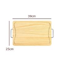 Tábua De Carne De Madeira Pinus Com Pegador De Alumínio - Stolf - 2