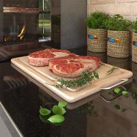 Tábua De Carne De Madeira Pinus Com Pegador De Alumínio - Stolf - 3