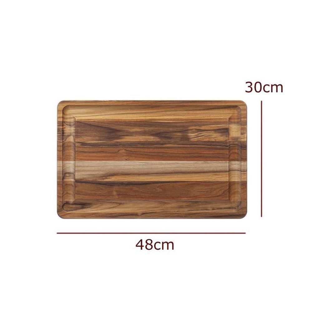 Tábua De Carne De Madeira Para Churrasco Com Canaleta - Stolf 48x30 - 3