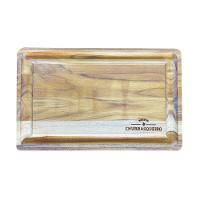 Tábua De Carne Teca Com Canaleta Personalizada Mestre - 1