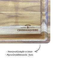 Tábua De Carne Teca Com Canaleta Personalizada Mestre - 4