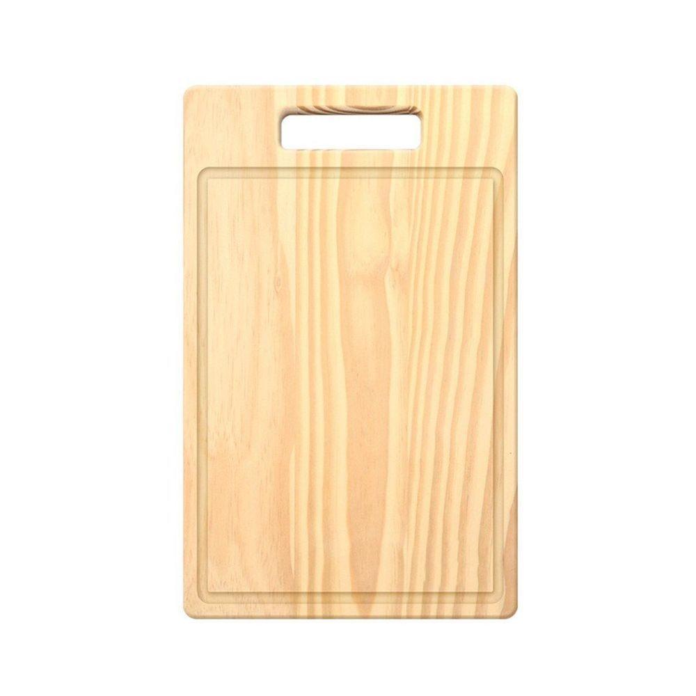 Tábua De Carne De Madeira Pinus Com Pegador- Stolf 39x25 - 1