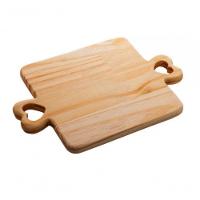 Tabua Retangular De Madeira Pinus 30 Cm Com Alça De Coração - 1