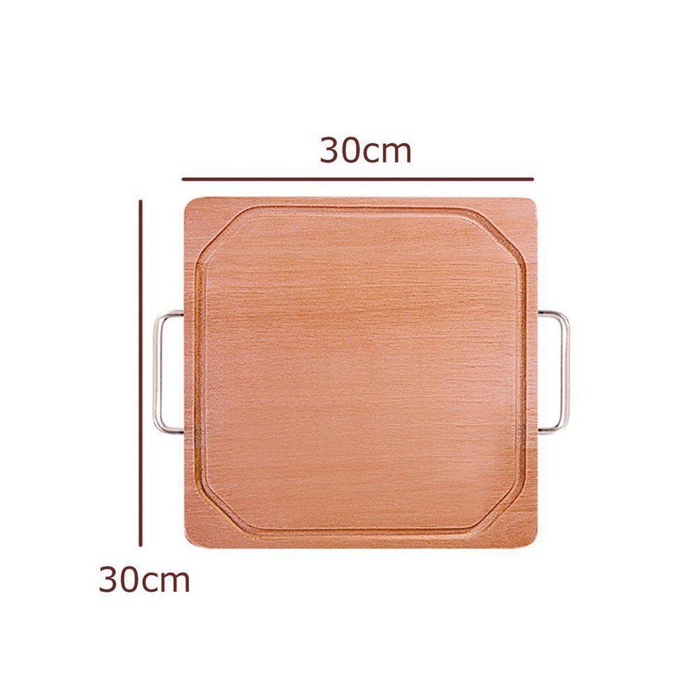 Tábua De Madeira Eucalipto Quadrada Com Cabo De Alumínio - Stolf - 2