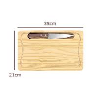 Tábua De Carne De Madeira Pinus Com Faca - Stolf - 2