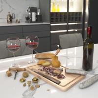 Tábua De Carne De Madeira Pinus Com Faca - Stolf - 3