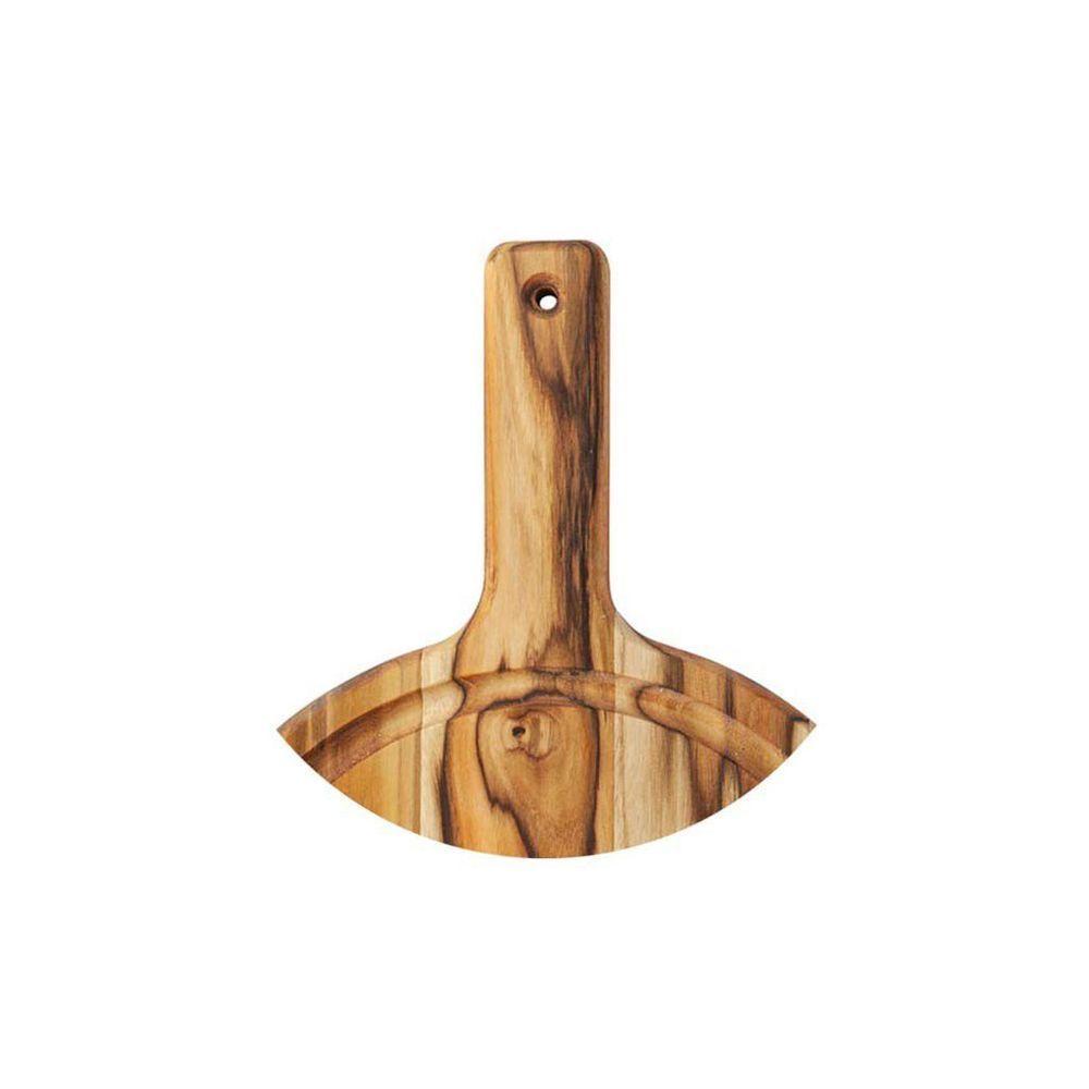 Tábua De Madeira Teca Redonda Com Cabo - Stolf - 4