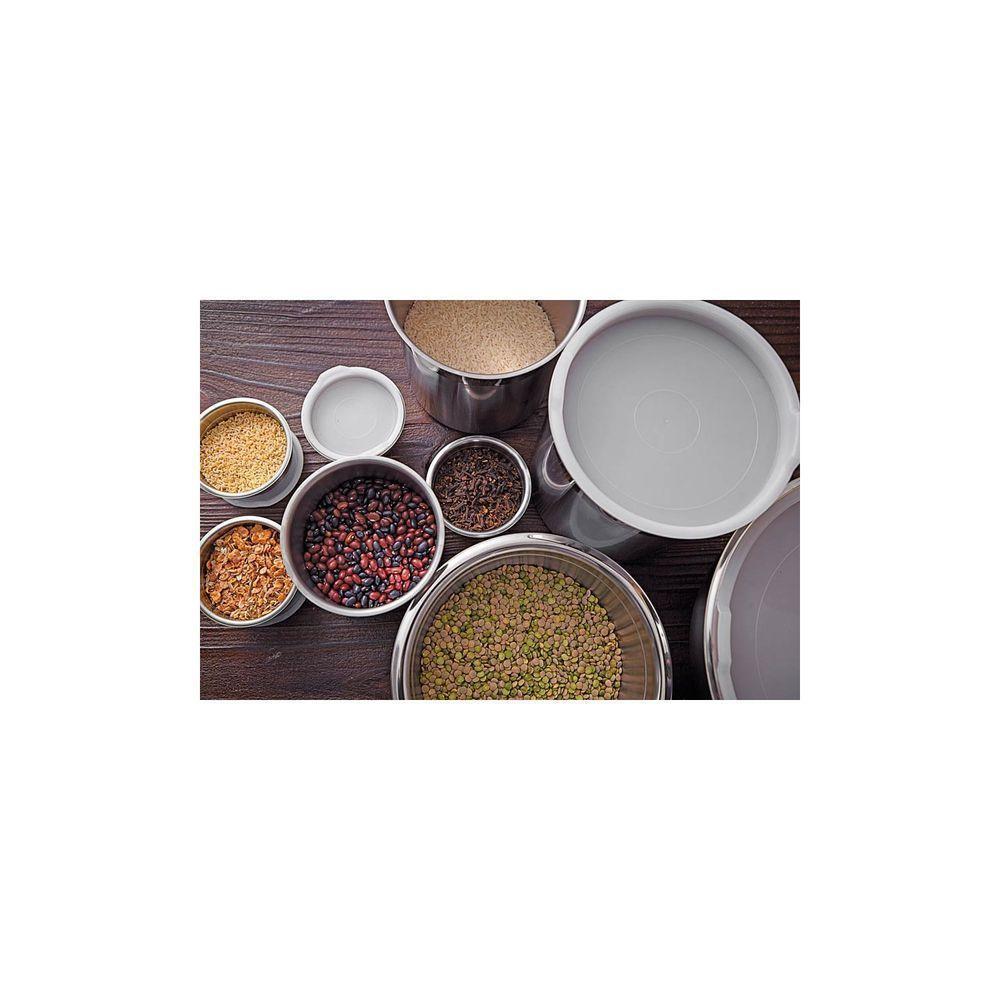 Recipiente Tramontina Cucina Em Aço Inox Com Tampa Plástica Preparar E Servir 28 Cm 8,3 L Tramontina - 4