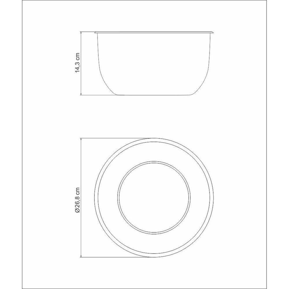 Recipiente Tramontina Cucina Sem Tampa Em Aço Inox Preparar E Servir 24 Cm 5,2 L Tramontina - 2