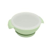 Tigela De Silicone Infantil Com Tampa E Base De Sucção Verde Oxford - 1