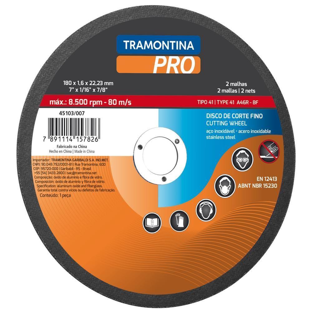 Disco De Corte Fino 7´´ Para Aço Inox - 1