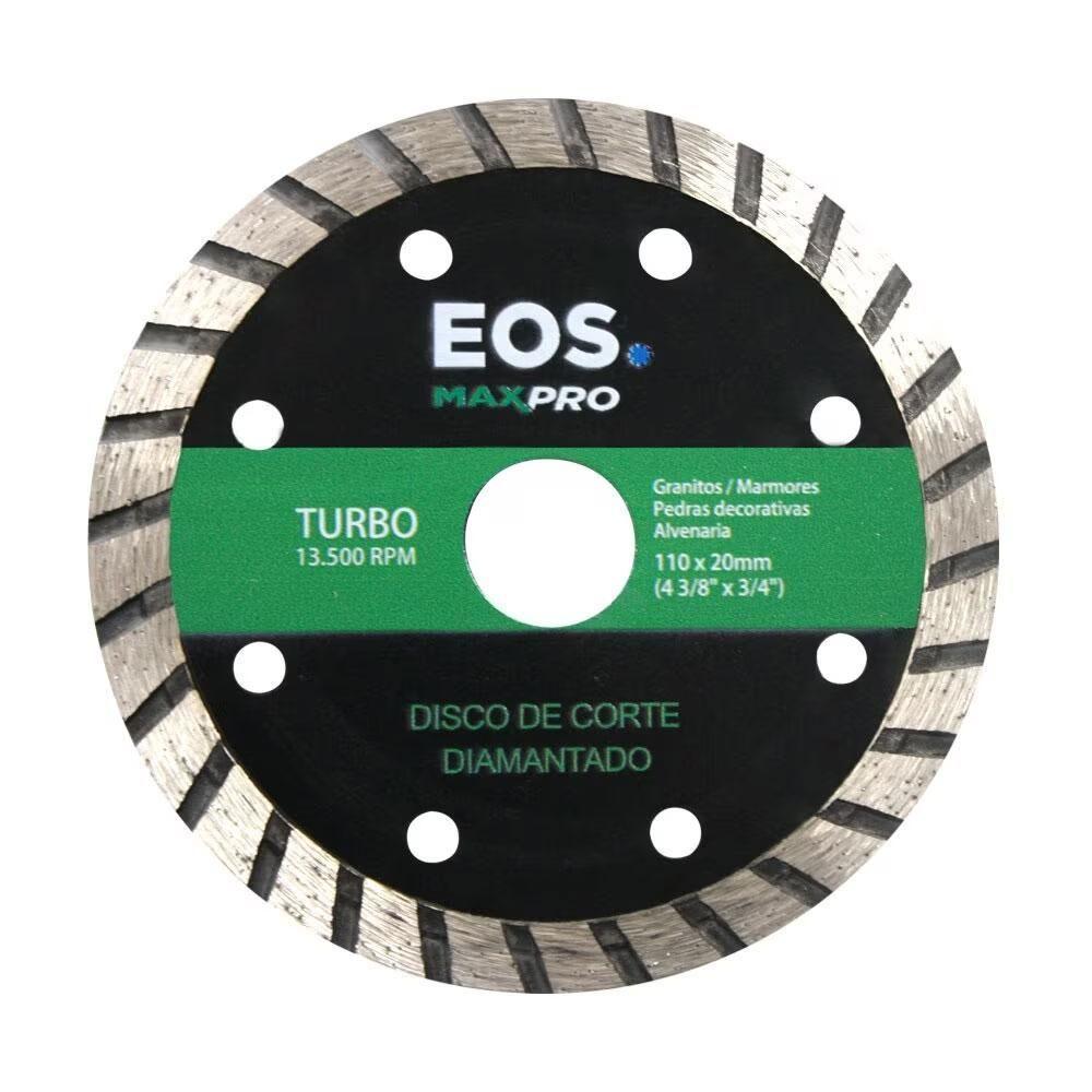 Kit 3 Discos De Serra Mármore Corte Diamantado Segmentado, Contínuo E Turbo 110m 110x20x10 - Eos - 2