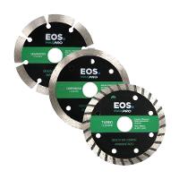 Kit 3 Discos De Serra Mármore Corte Diamantado Segmentado, Contínuo E Turbo 110m 110x20x10 - Eos - 1