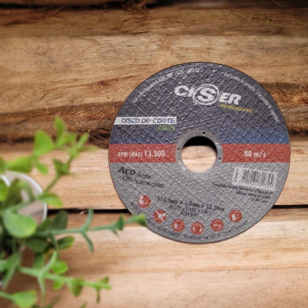 Disco Corte Pro Aço/inox 115x1,0x22 - Ciser - 2