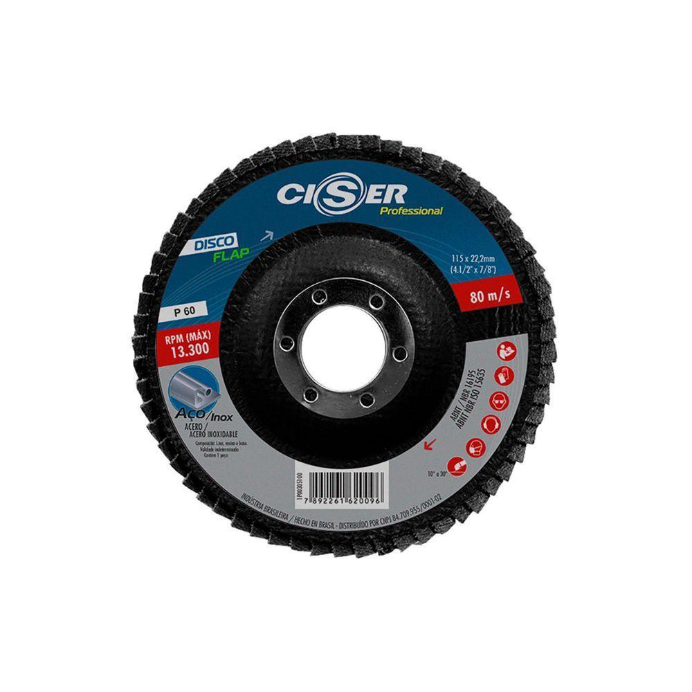 Disco Flap Std 115mm Fibra Cônico 60 - Ciser 60 - 2