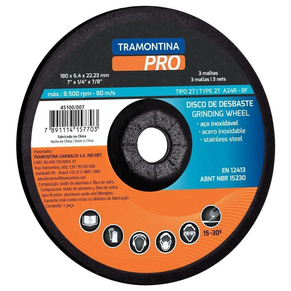 Disco De Desbaste Para Aço Inox 7" Tramontina Pro Tramontina - 1