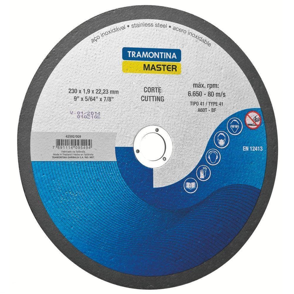 Disco De Corte Fino 9" Tramontina Para Aço Inox E Materiais Endurecidos Tramontina - 1