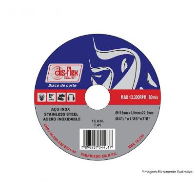 Disco Corte Inox Disflex 115X1,0X22,2Mm