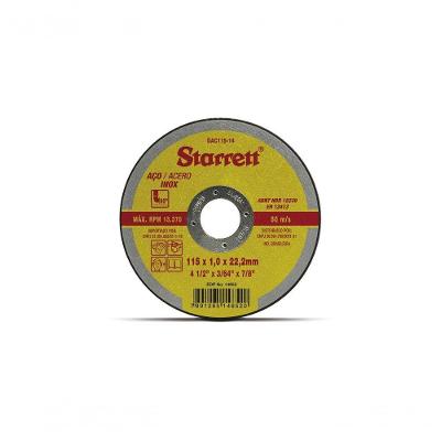 Disco Corte Starrett Aco Carb/Inox 115X1,0X22,2Mm