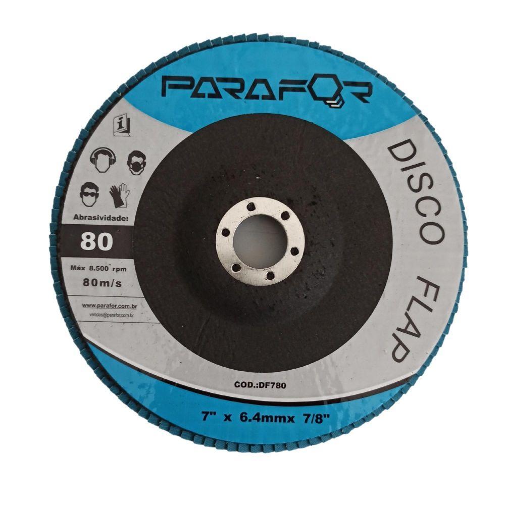 10 Discos Flap 7 X 7/8 X 6.4 Grão 80 - 1
