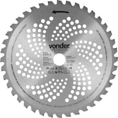 Lâmina Circular P/ Roçadeira C/ Videa 255X25,4X40 Vonder