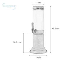 Torre Chopp 1,5 Litros Com Refil Shop Torneira Para Bar - 3