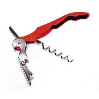 Saca Rolhas Vinho Garrafa Manual Tradicional Inox Vermelho - 2