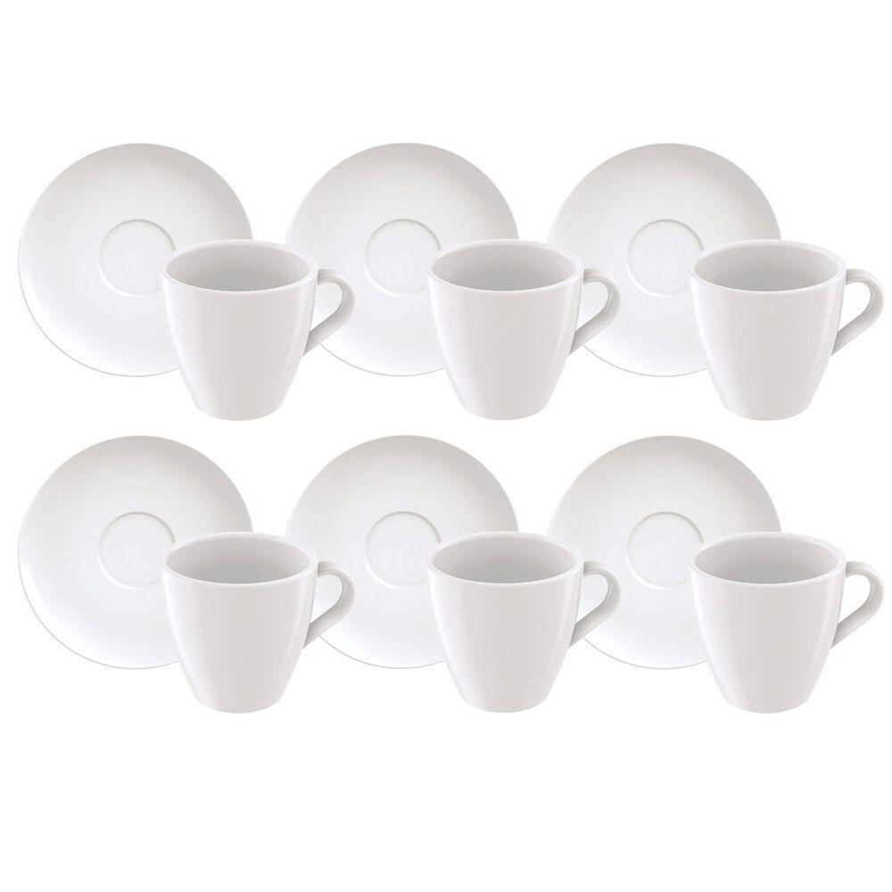 Kit Xícaras De Capuccino Tramontina Paola Em Porcelana 200 Ml 12 Peças Tramontina - 1