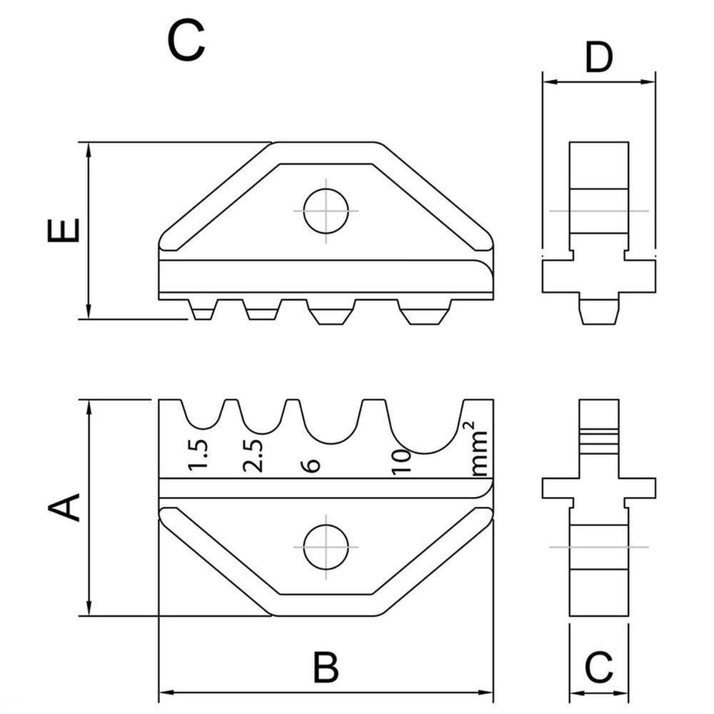 Mandíbula Para Alicate Crimpador Modelo C Tramontina Pro Tramontina - 5