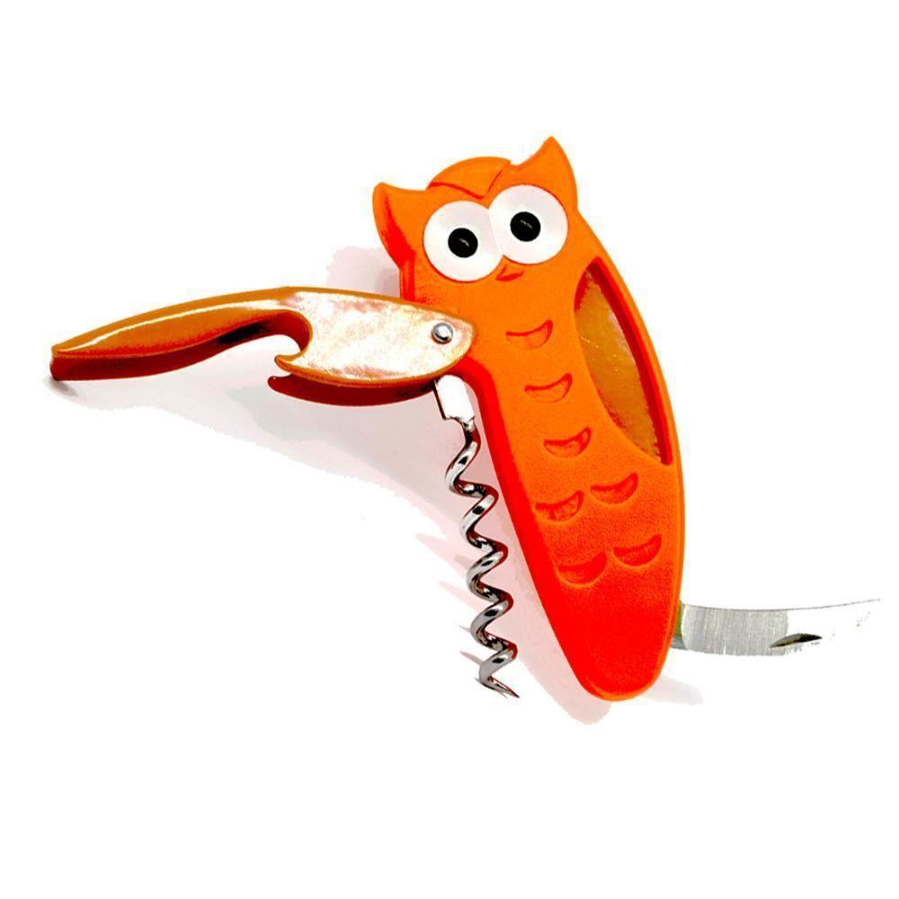 Saca Rolhas Abridor Garrafa Vinho Tradicional Coruja Prana - 1