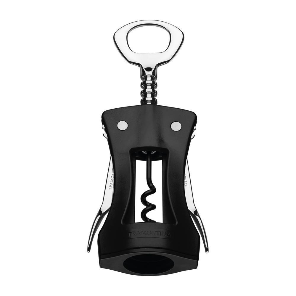 Saca Rolhas Harmoniza com Corpo Abs e Abridor de Zamak Preto - 3