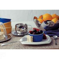 Kit Para Chá E Capuccino Em Aço Inox Acabamento Brilho Com Xícara Pires E Colher 18 Peças