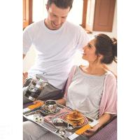 Kit Para Chá E Capuccino Em Aço Inox Acabamento Brilho Com Xícara Pires E Colher 18 Peças - 6