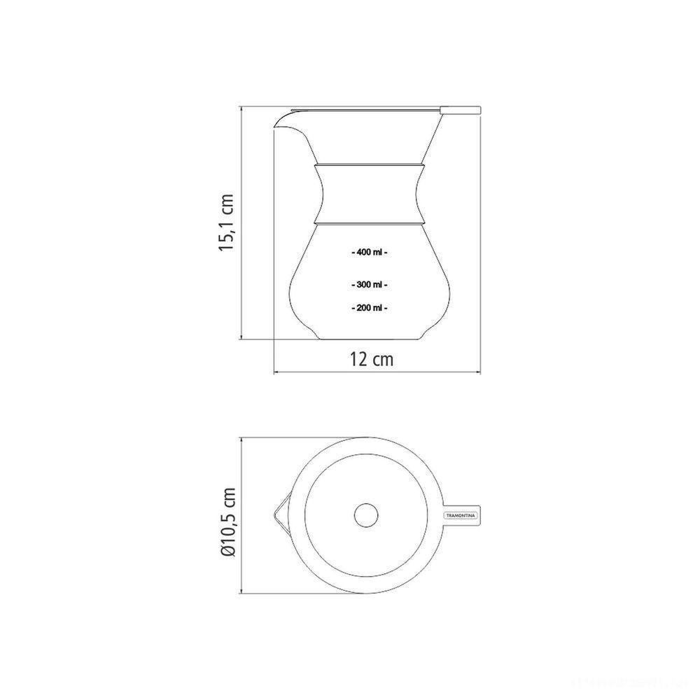 Cafeteira Tramontina Com Coador De Aço Inox 0,40 L Tramontina - 8