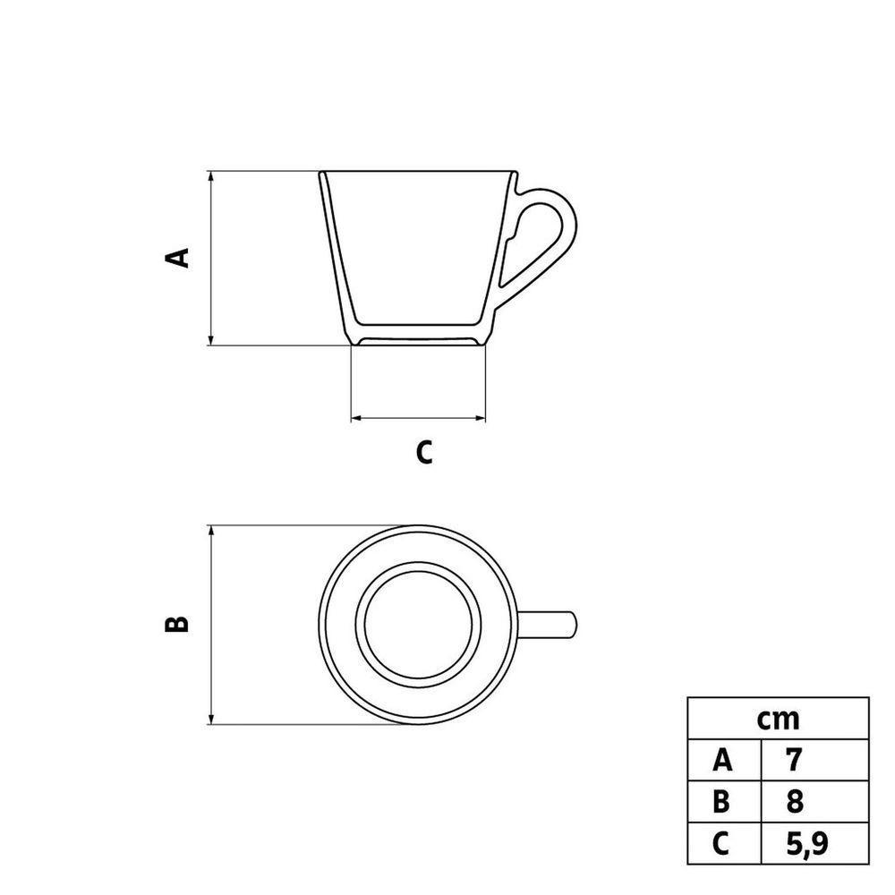 Xícara Chá Tramontina Valentina Em Porcelana Decorada 185 Ml Tramontina - 2