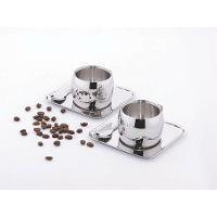 Kit Para Café Em Aço Inox Acabamento Brilho Com Xícara Píres Quadrado E Colher 6 Peças - 15