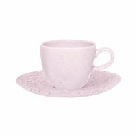 Conjunto De Xícaras Para Chá Com Pires Em Porcelana Ryo Com 12 Peças 220ml Oxford Pink Sand - 1