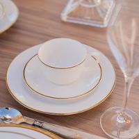 Conjunto De Xícaras Para Chá Com Pires Em Porcelana Flamingo Com 12 Peças 240Ml Oxford Sofia - 2