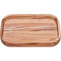 Gamela Para Churrasco Retangular Em Madeira Teca Com Acabamento Natural 40 X 25 Cm - 1