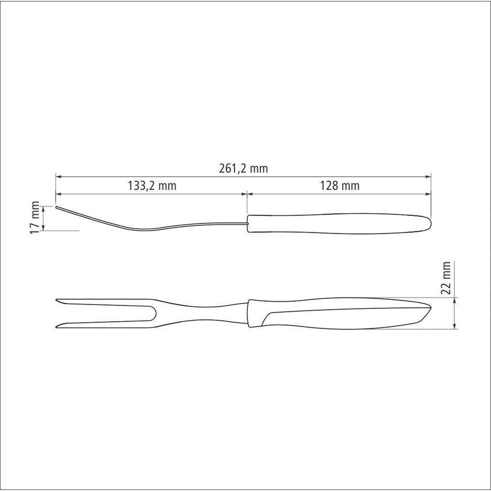 Garfo Trinchante Tramontina Plenus Com Lâmina Em Aço Inox E Cabo De Polipropileno Preto Tramontina - 3
