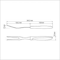 Garfo Trinchante Tramontina Plenus Com Lâmina Em Aço Inox E Cabo De Polipropileno Preto Tramontina - 3